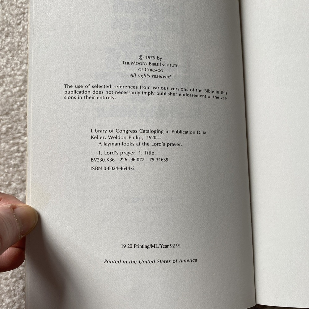 W. Phillip Keller A Layman Looks at the Lord's Prayer Paperback Book Blue/Yellow - Picture 4 of 4